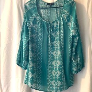 Aqua green blouse